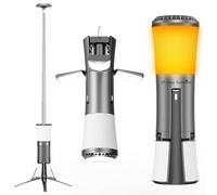 Rechargeable 18000mAh Camping Light with Stand , Telescopic Rechargeable Multifunction Lanterns 7500 Lumens LED Work Light Dimmable IPX7 Emergency Flashlight Emergency, Construction, Power Outages