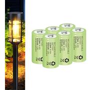 Rechargeable 2/3AA Solar Light Batteries for Garden Solar Lights Latest 1.2V NiMH Technology (2-3AA, 2/3HR6, Two-Thirds-AA 30mm x 14mm) (6-Pack)