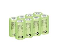 Rechargeable 2/3AA Solar Light Batteries for Garden Solar Lights Latest NiMH Technology (2-3AA, 2/3HR6, Two-Thirds-AA 30mm x 14mm) (8-Pack)