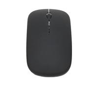 Rechargeable 2.4G Wireless Gaming Mouse with Color Backlight Silent Operation for Laptop or Desktop ABS Material (Black)