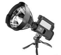 Rechargeable 200,000 Lumens LED Searchlight, Stand LED Flashlight With Triangular Stand, Long Range Beam For Outdoor Camping, Hiking, Fishing(W5120)