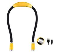 Rechargeable 4 LED Book Light Bright Neck Hug Light, Reading Lights for Reading in Bed, 3 Brightness Levels, Flexible Soft Rubber Arms , Perfect for Bookworms,Knitting,Comping,Crafts