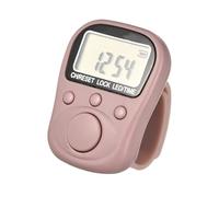 Rechargeable 6 Digit LCD Manual Counter with 7 Channel Multiple Task Management and Adjustable Silicone Rings for Fitness Tracking Multiple Event Tracking Device