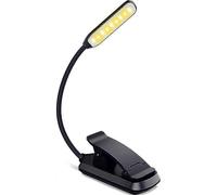 Rechargeable 9 LED Reading Light with Touch Sensor, Dimmable Reading Lamp with 3 Color Modes, 360 Flexible Clip-on Lamp for Safe Reading