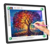 Rechargeable A3 Light Box with Side Buttons, Ultra-Bright Wireless Light Board for Diamond Painting, 4000mAh Lightbox for Tracing and Drawing, Magnetic Light Pad for Sketching, Animation