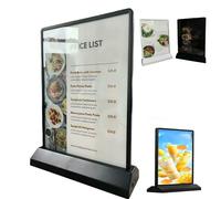 Rechargeable A4/A5 LED Light Box,Ultra-thin Wall-Mounted Indoor Advertising Frame,Tempered Glass Illuminated Poster Display,Advertising Light Box,Restaurants Menu Board,for Restaurants,Bars,Shops