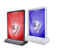 Rechargeable A5 Desktop Advertising LED Light Box - Dual-Sided, Portable Acrylic Light, Table Menu Stand, Illuminated Photo Frame (A5 (210 * 148mm), White)