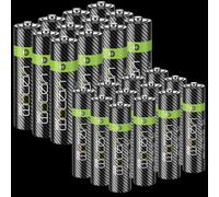 Rechargeable AA / AAA Batteries - High Capacity (Includes 12 x AA plus 12 x AAA) Venom Black 25 Pack