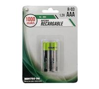 Rechargeable AAA 2 x 1000 mAh R-03 Battery for Electronic Devices, Remote Control and Toys.