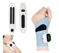 Rechargeable Adjustable Electric Wrist Massager,Cordless Heated Wrist Massager,8 Modes and 30 Massage Intensity Levels,Ergonomic Surround Support,Suitable for Hands and arms (Blue)