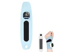 Rechargeable Adjustable Electric Wrist Massager, Cordless Heated Wrist Massager with 10 Modes 29 Intensity, Hand Massager Electric Massage Wrist Guard, Wearable Hand Heating Pad for Hand, Arm (Blue)