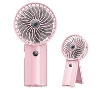 Rechargeable Adjustable Portable Handheld Fan: Hand Held Mini Fan 4 Speeds Cooling Indoor Outdoor 6-15Hours Runtime Battery USB Small Personal Electric Fan for Office Home Sport Camping Travel School