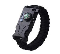 Rechargeable All in 1 Paracord Bracelet, 2019 New 7 String Woven Sports Survival Parachute Cord Wristband Gear Kit with Emergency First Aid Multi-Tool Accessories for Outdoor Wilderness Adventure