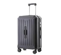 Rechargeable Anti-Fall Lightweight Suitcase with Wheels and Cup Holder - Convenient Carry-On Luggage