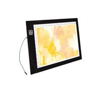 Rechargeable Artist A3/ A4/A2/ A5 Light Table, Ultra-Thin Portable Light Box 3-Color Modes 6 Levels Dimming, Drawing Board Backlight Led Light Panel for Sketching,Drawing,Tracing and Diamond Art