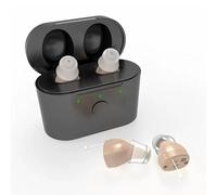 Rechargeable Audio Amplifier - Personal Voice Amplifier with Microphone for Enhanced Sound Clarity - Invisible Design with HD Power Display, Noise Reduction & 30hr Battery Life (Red+Blue)