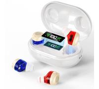 Rechargeable Audio Device for Adults, Touch Controls for Daily Life | 4 Level Volume, 3.2g In-Ear, Power-On Anti-Howling, Hear Clear Sound, Sound Enhancer Device for Seniors & Adults