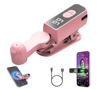 Rechargeable Automatic Clicker for Smartphone - Wireless Auto with 107 Speeds for Fast Click Simulation Perfect for Gaming and Live Streaming(Pink)