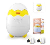 Rechargeable Baby Rocker & Soother - Portable with 5 Vibration Intensities and 4 Timing Modes, Perfect for Strollers, Cribs & Newborn Gifts (White 1)