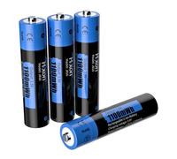 rechargeable batteries aaa,Hixon 1100mWh aaa batteries,Constant 1.5V AAA Battery Rechargeable,1500 Cycles,4Counts Triple AAA Batteries with Storage Case