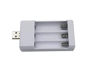 Rechargeable Battery Charger USB Output 3 Slots Charging Short Circuit for Protection Suitable for AAA/AA Battery Tools battery chargers for rechargeable batteries aaa