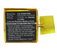 Battery suitable for Apple iPOD Shuffle G2 1GB, iPOD Shuffle G3