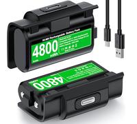 Rechargeable Battery Pack for Xbox Controller, Battery Pack with 2×4800mWh/LED Indicator/12 Hours Playtime, Play and Charge Kit Battery for Xbox One/S/X/Elite, Series S/X Interactive Gaming Figures