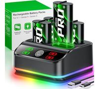 Rechargeable Battery Pack for Xbox One Controller, Xbox Controller Charging Station with Cool RGB Lighting/LED Charge Indicators,4x15Hours Playtime Batteries for Xbox Series/One S/X/Elite Controller