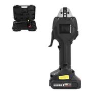 Rechargeable Battery-Powered Cable Lug Terminal Crimper with 6 Interchangeable Dies and 16KN Maximum Crimping Force, Includes Storage Box for Professional Electrical and Automotive Wiring Applications