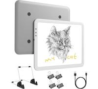 Rechargeable Battery Powered Light Box for Tracing, A4 Cordless Lightbox Light Copy Board Light Table for Drawing Sketching HTV, Super Bright Light Pad for for Cricut Vinyl