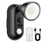 Rechargeable Battery Powered Motion Sensor Outdoor Light IP65 Waterproof | Security Floodlight with Remote Control, 6000 mAh, 3 Modes, USB-C Charging, No Wiring for Garage, Porch, Garden, Fence