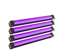 Rechargeable Black Light Bar 4 Packs, Battery Powered UV Strip Lights