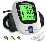 Rechargeable Blood Pressure Monitor for Home Use, Fast Charging Blood Pressure Machine, UK BP Device, 22-42cm Upper Arm Cuff with 3 Color Backlight & Voice Broadcast