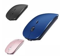 Rechargeable Bluetooth Wireless Mouse for Computer Chromebook Windows MacBook Pro MacBook Air Notebook iPad HP PC DELL Desktop Computer (Blue)