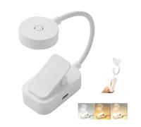 Rechargeable Book Light for Reading in Bed, 3 Color Temperatures & 10 Brightness Levels, Eye-Caring Clip-On Reading Lamp with Flexible Neck, Portable for Books, Kindle, Travel