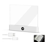 Rechargeable Book Light for Reading in Bed, Flat LED Bookmark Light with 3 Colors & Stepless Dimming, 99-Min Timer, 1200mAh Battery, Type-C Charging (Gift for Book Lovers)