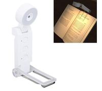 Rechargeable Book Light for Reading in Bed, Foldable Clip On Reading Light with Timer, 5 Colors 6 Brightness Dimmable, LED Book Lamp (White)