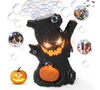 Rechargeable Bubble Machine - Automatic Bubble Blower Haunted Stump - Wobbly Head Fun, Glow Eyes - Outdoor Play, Wedding, Birthday Party, Gifts Toys for Boys, Girls, Kids, Toddlers