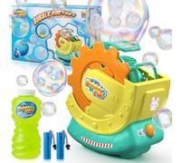Rechargeable Bubble Machine for Kids-Extra Large Bubbles with Bubble-in-Bubble Effects,Automatic Bubble Maker Toy with 8oz Solution,Giant Bubble Blower for Outdoor