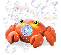 Rechargeable Bubble Machine for Toddlers Kids, Automatic Crawling Crab Bubble Blower Machine with Music & Led, 30000+ Bubbles/Min, Bubble Maker for Outdoor, Garden, Parties, Birthday, Wedding