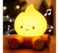 Rechargeable Campfire Night Lights - Silicone Fake Flame Lamps with White Noise Feature, Ideal for Bedroom, Outdoor, Camping & as Gifts for Kids, Teens, Seniors, Halloween Decor