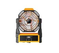 Rechargeable Camping Fan With LED Light 4 Speed Timer Portable Outdoor Hanging Standing Handheld Tent USB Powered Ideal Gift For Fishing Picnic(A,20000mAh)