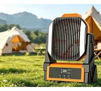 Rechargeable Camping Fan With LED Light 4 Speed Timer Portable Outdoor Hanging Standing Handheld Tent USB Powered Ideal Gift For Fishing Picnic(C,10000mAh)