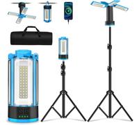 Rechargeable Camping Light with Tripod, 10400mAh Telescopic Work Light