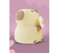 Rechargeable Capybara florist night light beige