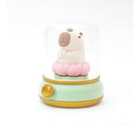 Rechargeable Capybara Night Light Dimmable Bedside Lamp with 15 Minute Delay Shut Off Feature (Green)