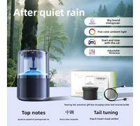 Rechargeable Car Air Freshener Auto Spray With Ambient Light Black | ABS material 950mAh for battery with Type C charging 5 to 7 days use fits most vehicles cup holder integration
