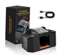 Rechargeable Card Shuffler 1/2 Decks, 2000mAh Battery-Operated Electric UNO Card Shuffler with Low Noise Motor, Casino Card Game for Skip Bo Card Game, Poker, Phase10