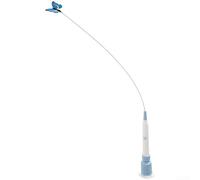 Rechargeable Cat Teaser Wand with 360 Rotation Steel Wire Two Interactive Play Settings Type C Charging and Suction Cup for Indoor Cat Exercise (B)