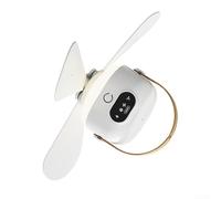 Rechargeable Ceiling Fan, 8000mAh Battery, 4 Wind Speeds, Remote Control, Brushless Motor, Night Light, For Dorm, Camping, Outdoor(Non rechargeable)